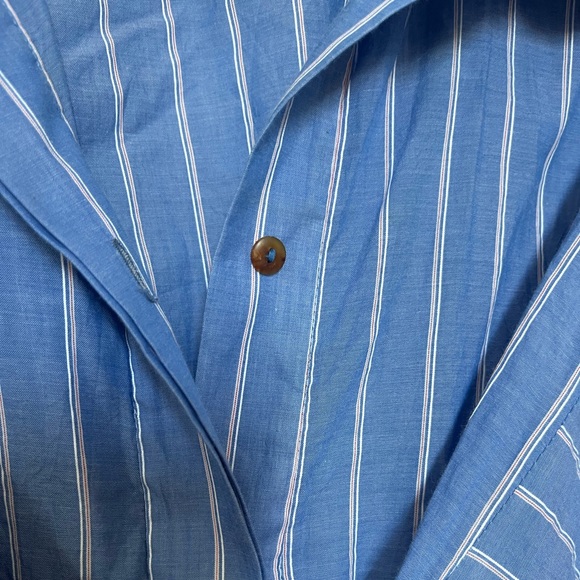 Kit x blue and pink pin stripe tie front shirt - Picture 3 of 4